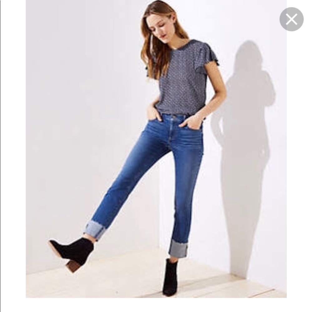 Loft cuffed jeans